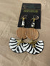 Wood & Painted Bone Earrings| Made in Kenya